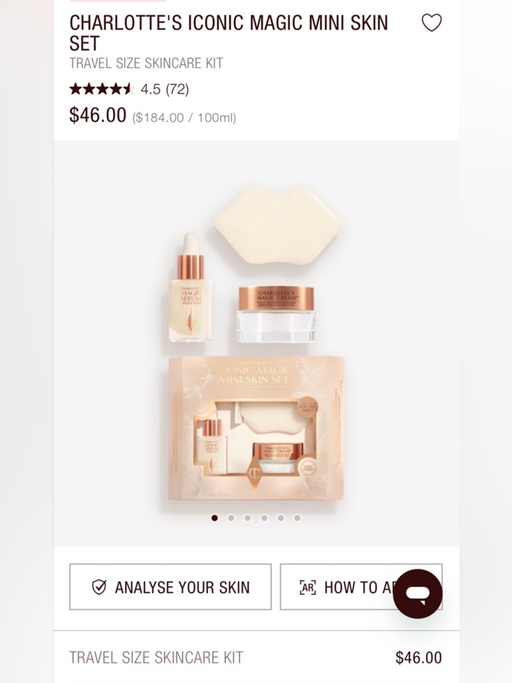 NiB: Charlotte Tilbury Mini Skin Duo Set w/ Gua Sha Gift Serum and Cream